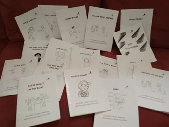 Printed copies of Betty's Books booklets